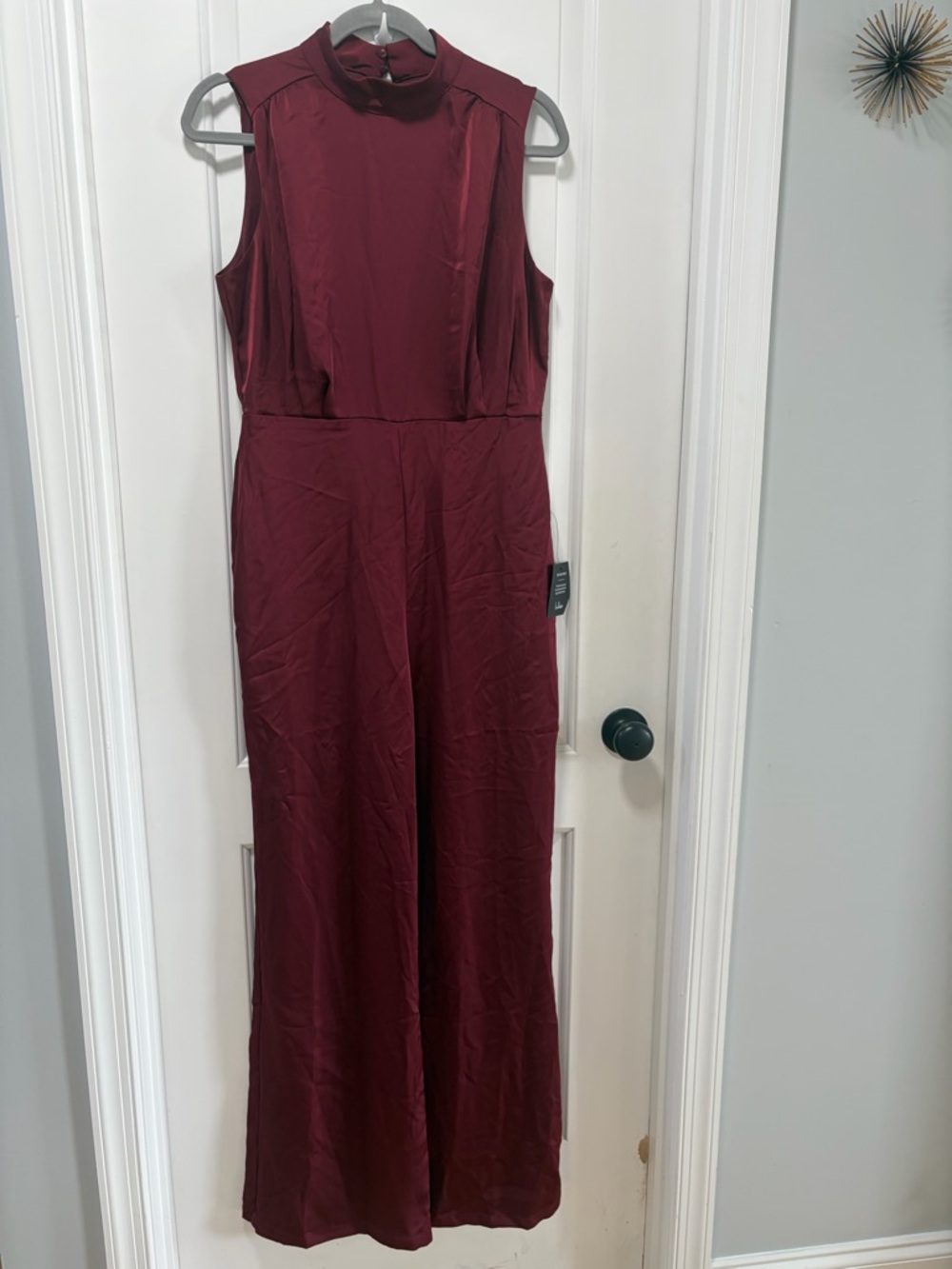 Lulu's Wine Red Wide Leg Jumpsuit - Picture 3 of 15